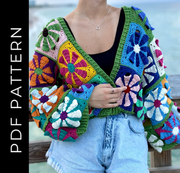 Granny square Lora Sweater crochet pattern