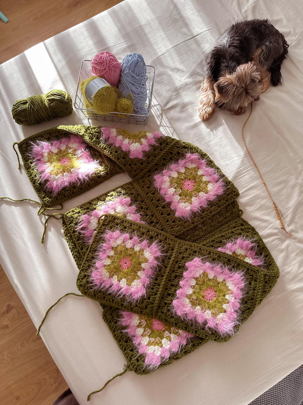 Granny Square Cardigan Crochet Pattern