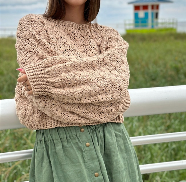 Whispering Puff Sweater Crochet Pattern