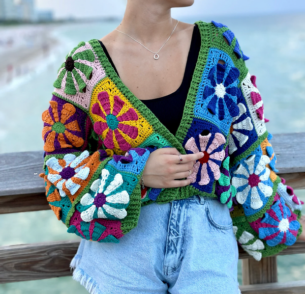 Granny square Lora Sweater crochet pattern