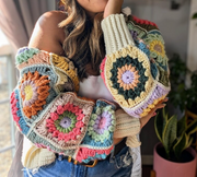 Cardigan Cleo's Flower Crochet Pattern