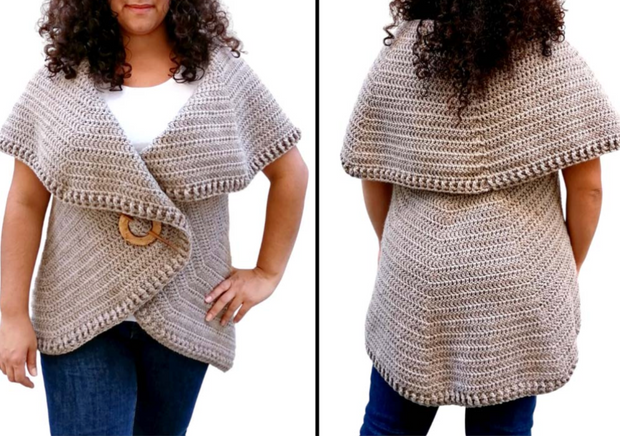 Simplicity Round Cardigan Crochet Pattern (S - 5XL)