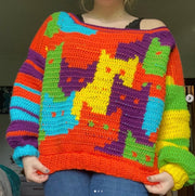 Cat Sweater Crochet PATTERN