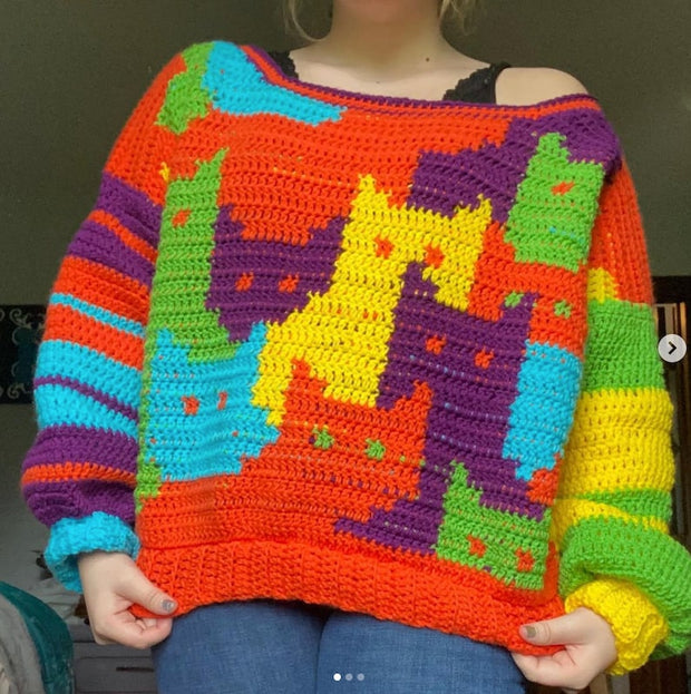 Cat Sweater Crochet PATTERN