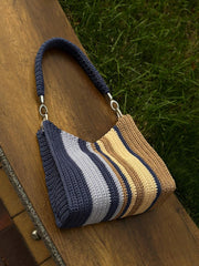 Serenity Stripes Crochet Bag