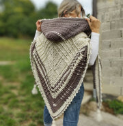 Cozy Hooded Triangle Shawl Crochet Pattern